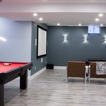 Nobleton Basement - Mini bar, movie theater and Pool table