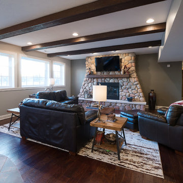 Old World Basement Living Area