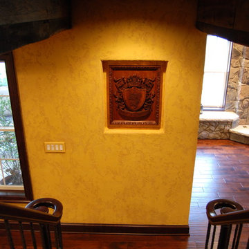 Olde English Aged Plaster Finish throughout an entire Lower Level in Virginia
