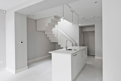 Design ideas for a medium sized modern basement in London.