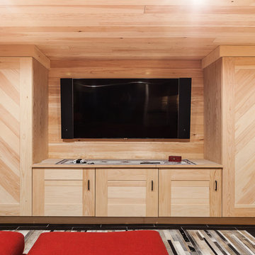 Pine Media Cabinet and Wet Bar in Hinsdale, Illinois