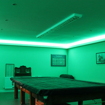 Pool Room Lighting in Green