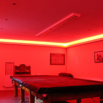 Pool Room Lighting in Red