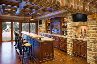 Inspiration for a timeless walk-out basement remodel in Columbus