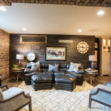 Refined & Rustic Basement