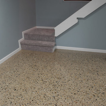 Refinished Concrete Basement Floor