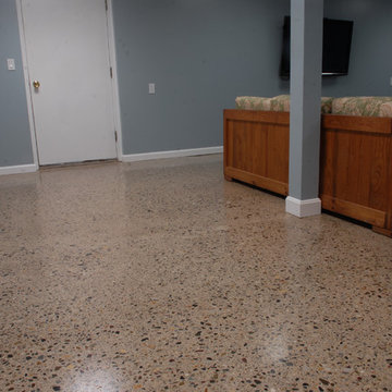Refinished Concrete Basement Floor