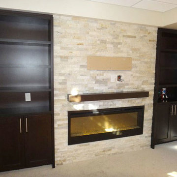 Rich Cream & Dark Brown Basement