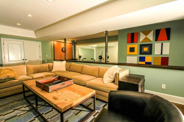 Contemporary Family Room by Daniel M Martin, Architect LLC