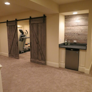 75 Beautiful Rustic Basement Pictures Ideas May 2021 Houzz