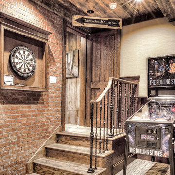 Rustic Gameroom Stairway Installation