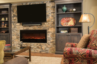 Example of a mountain style basement design in St Louis