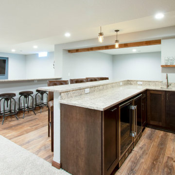 Rustic Modern Basement