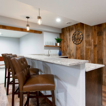 Rustic Modern Basement