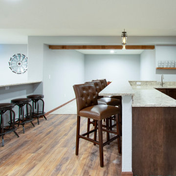 Rustic Modern Basement