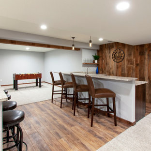 Rustic Modern Basement