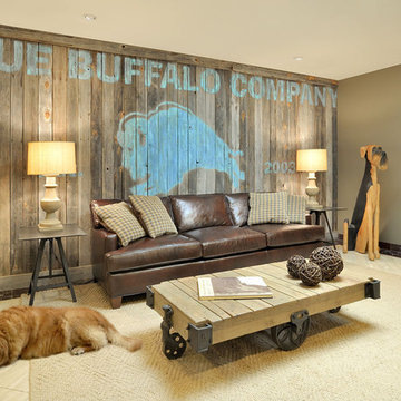 Rustic Office Reception Area