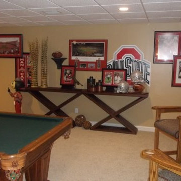 Sidney Ohio Lower Level Remodel with New Bar + 4 Entertaining Areas