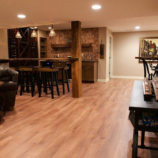 Slabaugh Remodeling Best Basement Ever Contemporary-Rustic Finished Basement