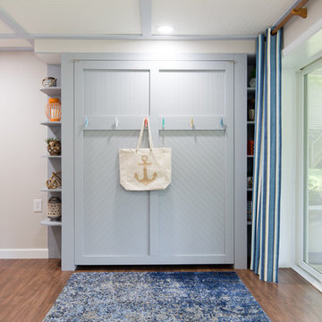 Smith Mountain Lake Basement Lounge Space- Murphy bed closed view