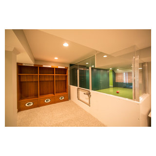 Sports Themed Finished Basement Modern Basement Philadelphia By Cocoon Houzz