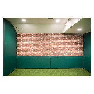 Sports Themed Finished Basement Modern Basement Philadelphia By Cocoon Houzz