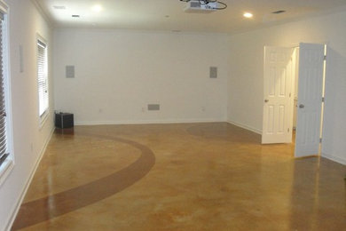 Stained Concrete Basement Floors