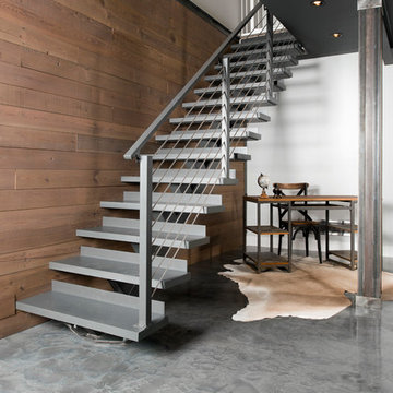 Steel Stairs with Cable Rails