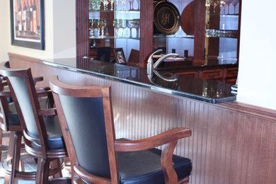 This is an example of a traditional home bar in Columbus.