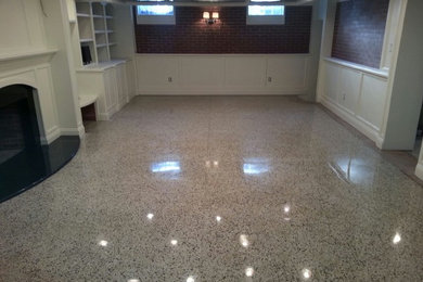 Example of a minimalist basement design in Detroit