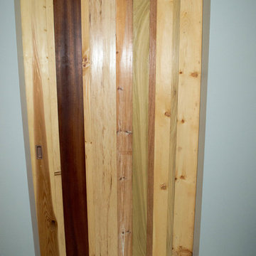 The back side of the barn door