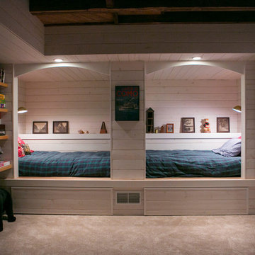 Walk-out Basement Remodel with Reading Nooks