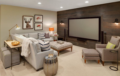 Room of the Day: Cabin-Inspired Basement Makes a Stylish Retreat