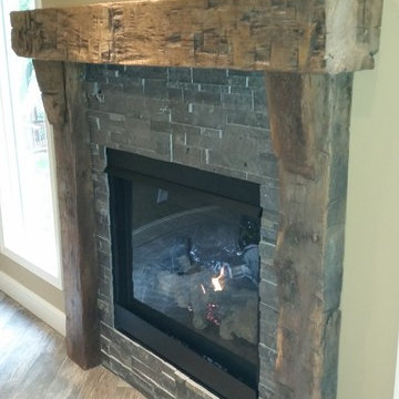 Wet bar and fire place in Parkville Mo.