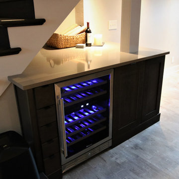 Wine Bar & Beverage Center with Quartz Countertop
