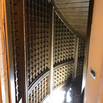 Wine room under staircase
