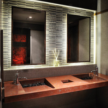 1-piece integral concrete sinks