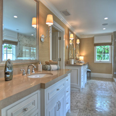 Beach style mosaic tile bathroom photo in Los Angeles