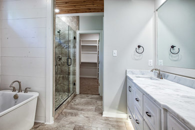 Example of a transitional bathroom design in Little Rock