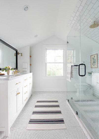 Transitional Bathroom by Amy Lind Interiors