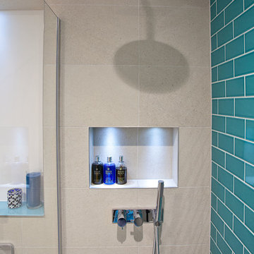 2-room project with statement tiling, Brighton: bathroom 2
