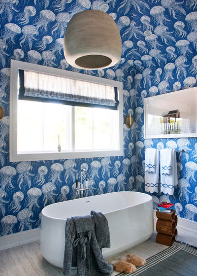 Coastal Bathroom by Petrie Interior Designs