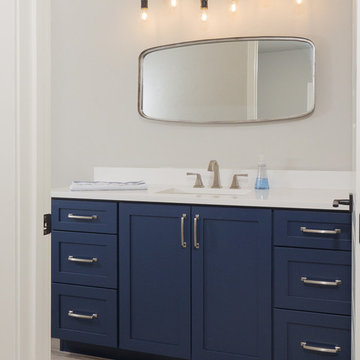 2019 Custom Home 4,000+ SF - Blue Cabinets, Modern Farmhouse Lighting
