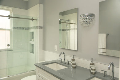 Example of a transitional bathroom design in Atlanta