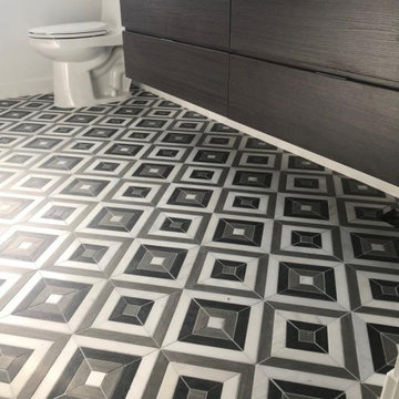 4 Weeks Transformation | Diamond Tile Pattern Bathroom