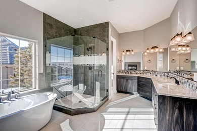 Inspiration for a modern bathroom remodel in Denver
