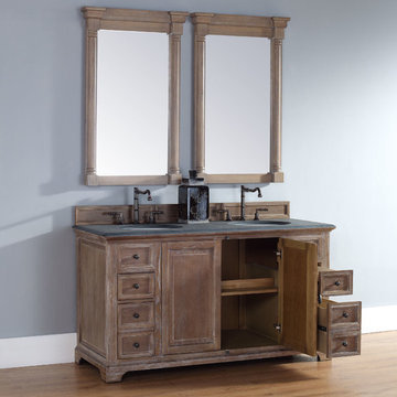 60 Inch Providence Driftwood Grey Double Sink Vanity