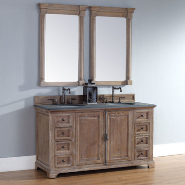 60 Inch Providence Driftwood Grey Double Sink Vanity