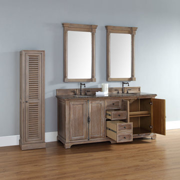72 Inch Providence Driftwood Grey Double Sink Vanity
