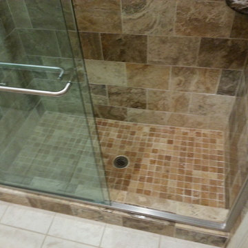 8"x12" Travertine Tile Shower